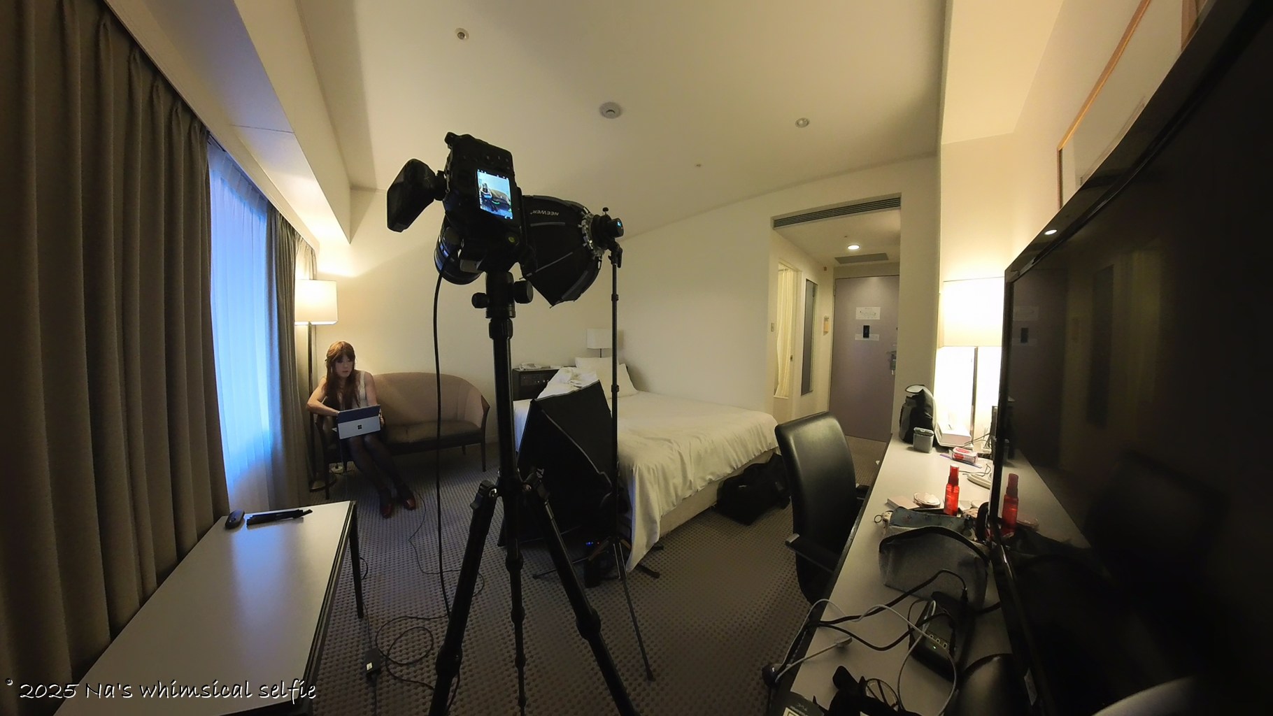 Insta360 X3で撮った撮影中の様子、ん～、こんなもん?。