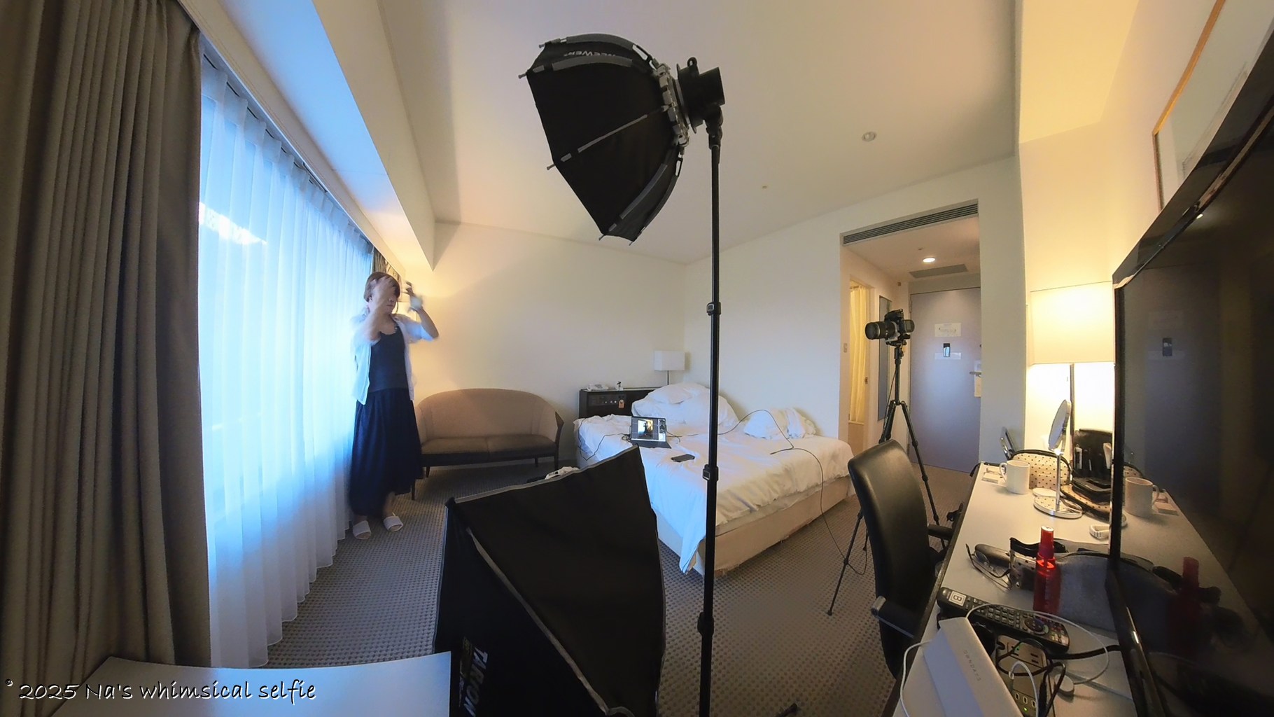 Insta360 X3で撮った撮影中の様子、あまり面白みがない構図かなぁ。。。