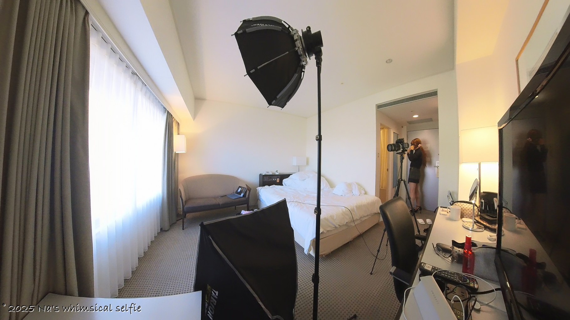 Insta360 X3で撮った撮影中の様子、ちょっとお着換えしてみるの。(これがちょっとした問題に。。)