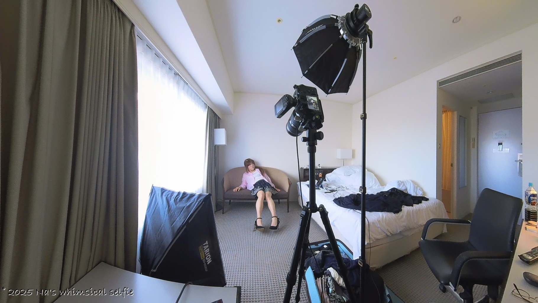 Insta360 X3で撮った撮影中の様子、せめてこのぐらいの丈だったら何とか見れるかしら?　(かなり尾を引いてます(笑))