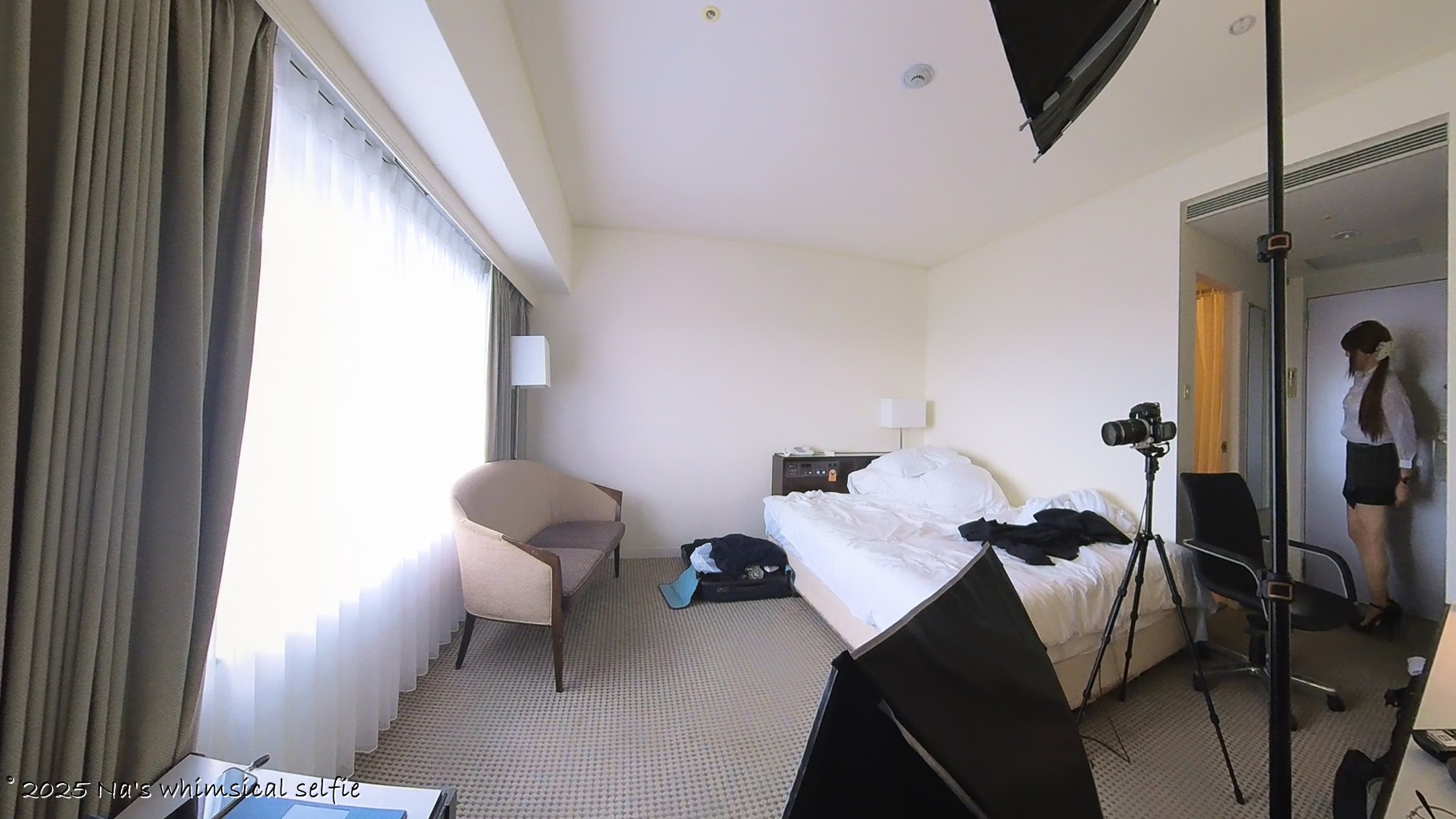 Insta360 X3で撮った撮影中の様子、ん～っ、やっぱり再挑戦。