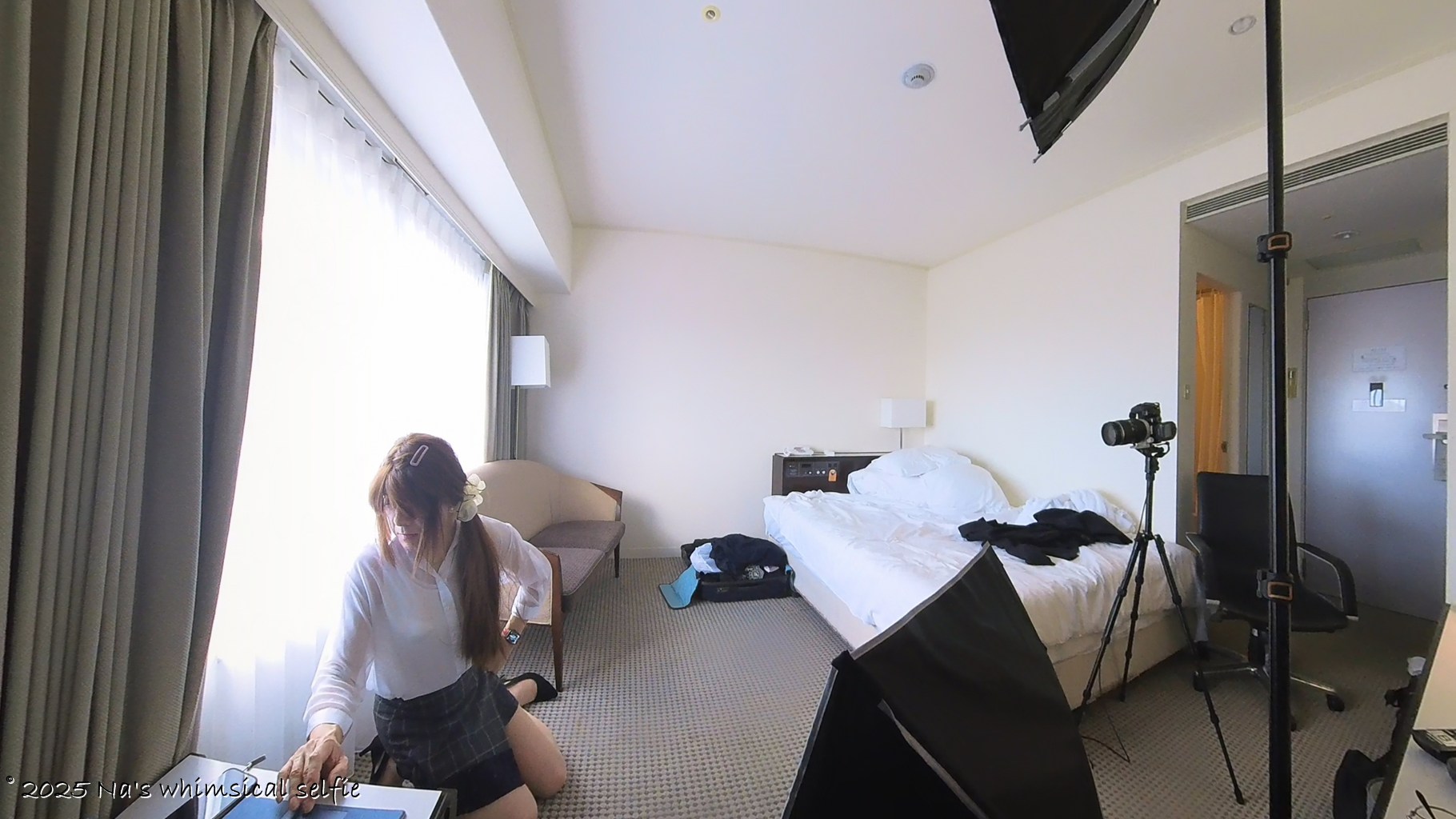 Insta360 X3で撮った撮影中の様子、ん～～。