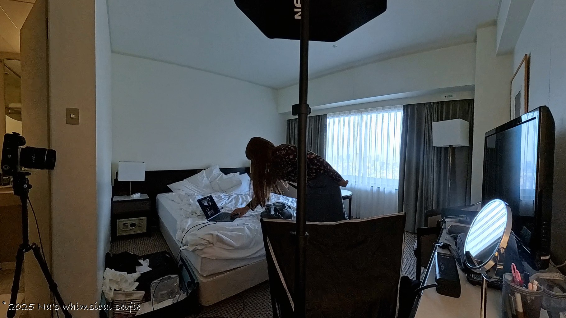 Insta360 X4で撮った撮影中の様子、全身ショットを撮ってみる