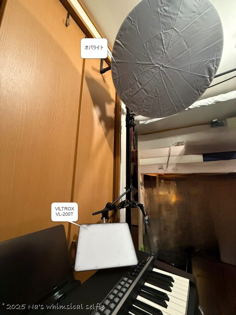 CP4 STAGEとライトのセッティング全景(モデルさん側から見たところ)