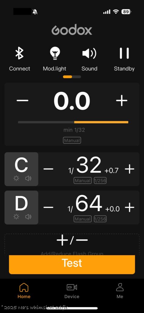 GODOX Flash アプリのスクリーンショット ストロボをスマホアプリでワイヤレス制御