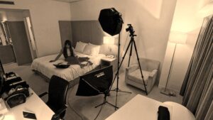 おうちスタジオ外での自撮り撮影7回目の撮影覚え書き(カメラ、ライト配置設定)