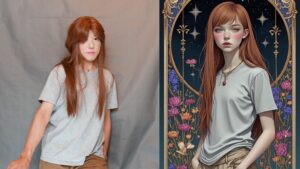 photodirector AIアートのタロットカード風変換