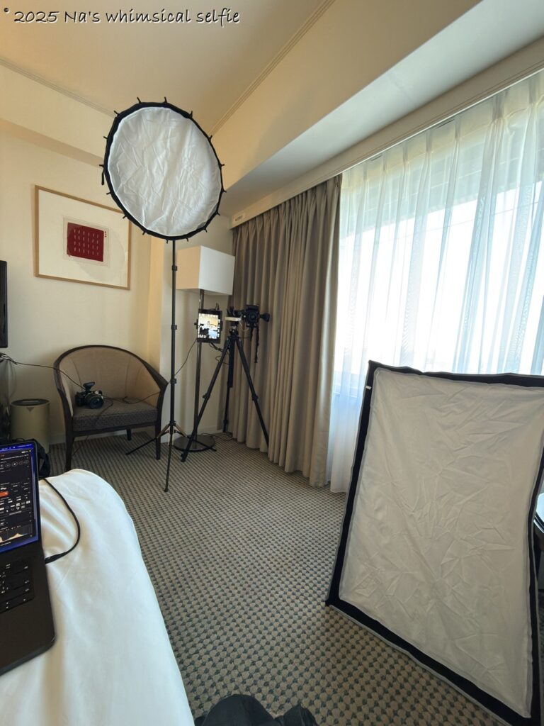 クラムシェルっぽい配置でライティング。